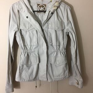 Michael Kors Khaki Utility Hooded Jacket SZ XS